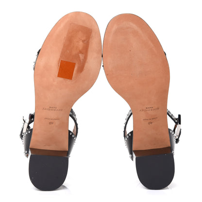 Givenchy Calfskin Studded Elegant Sandals 40 Black 4 of 4