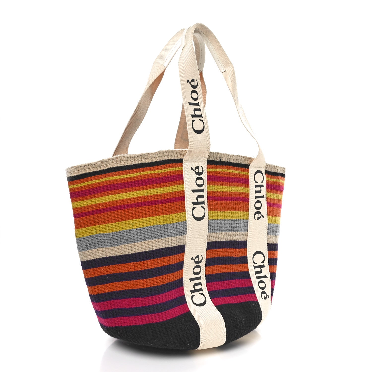 Chloe X MIFUKO Woven Large Woody Basket Tote Multicolor 3 of 11