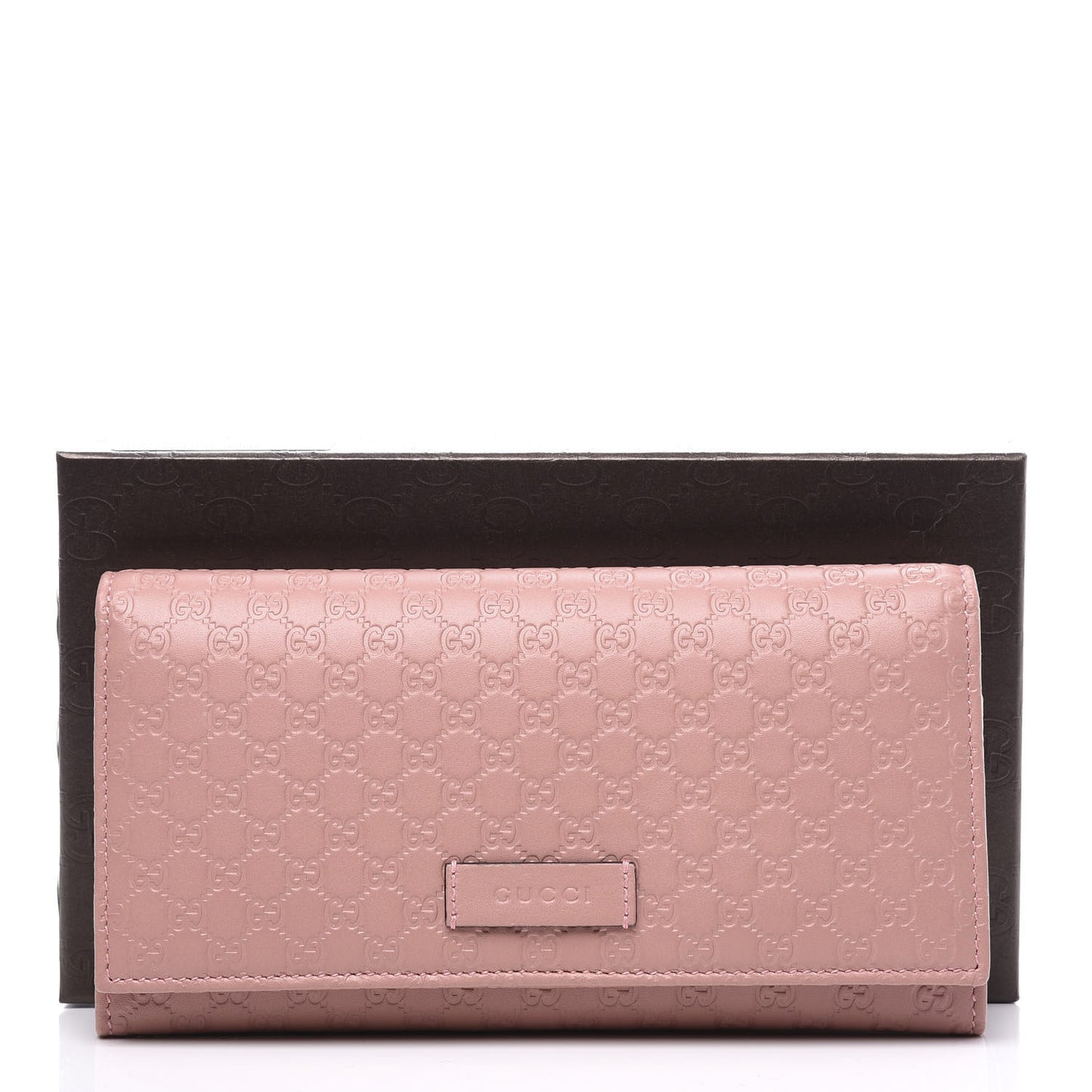 Soft Microguccissima Continental Wallet Soft Pink