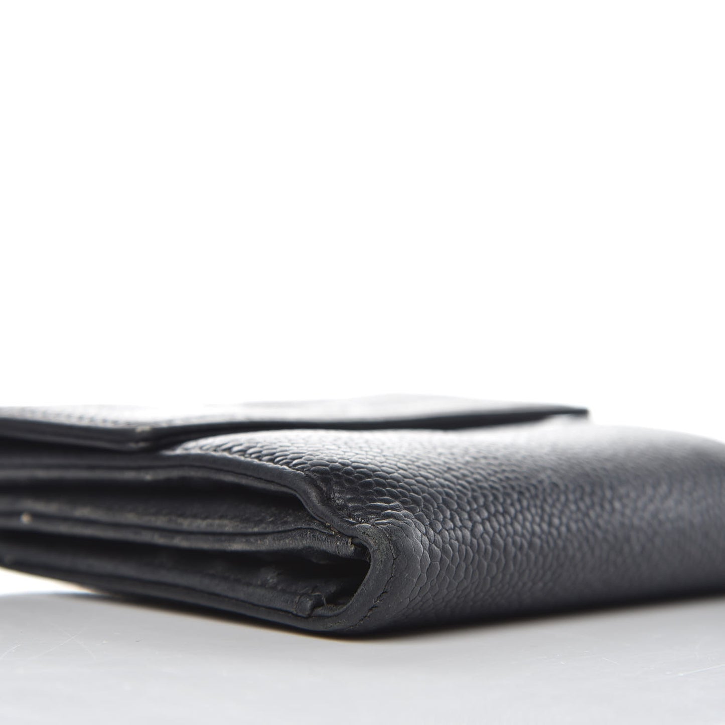 Caviar Timeless CC Compact French Wallet Black