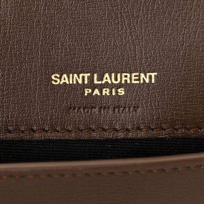 Saint Laurent Smooth Calfskin Monogram Phone Holder Crossbody Green Hunting 5 of 10