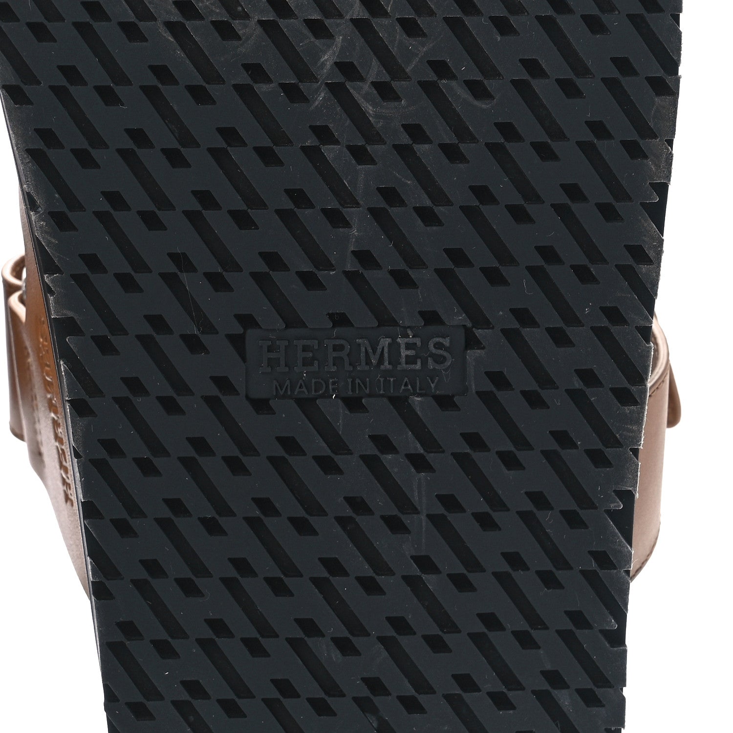 Hermes Calfskin Mens Chypre Sandals 44 Gold 6 of 8