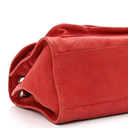 Chanel Ultra Soft Suede Calfskin Natural Beauty Flap Bag Red 8 of 10