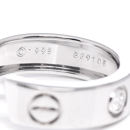 Cartier 18K White Gold 2 Diamond 5.5mm LOVE Hoop Earrings 4 of 7