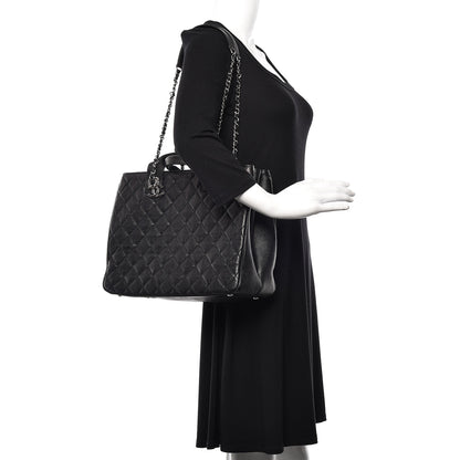 Chanel Caviar Quilted Large Urban Companion Top Handle Shopping Tote Black 2 of 13