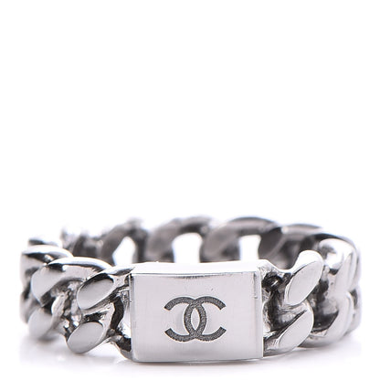 Chanel Ruthenium Chain CC Ring 6 1 of 5