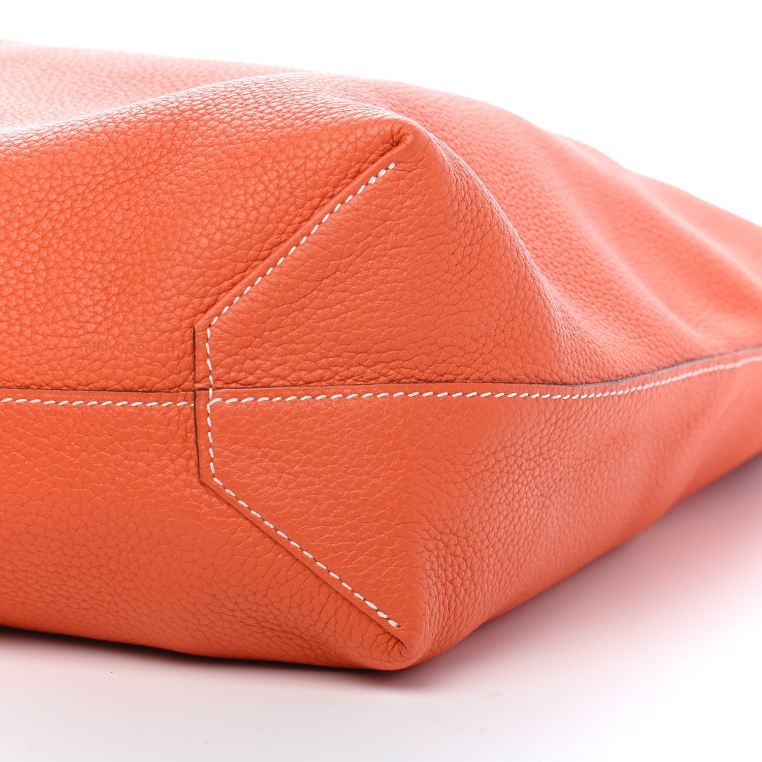 Hermes Taurillon Clemence Double Sens 36 Reversible Tote Orange Sanguine 11 of 16