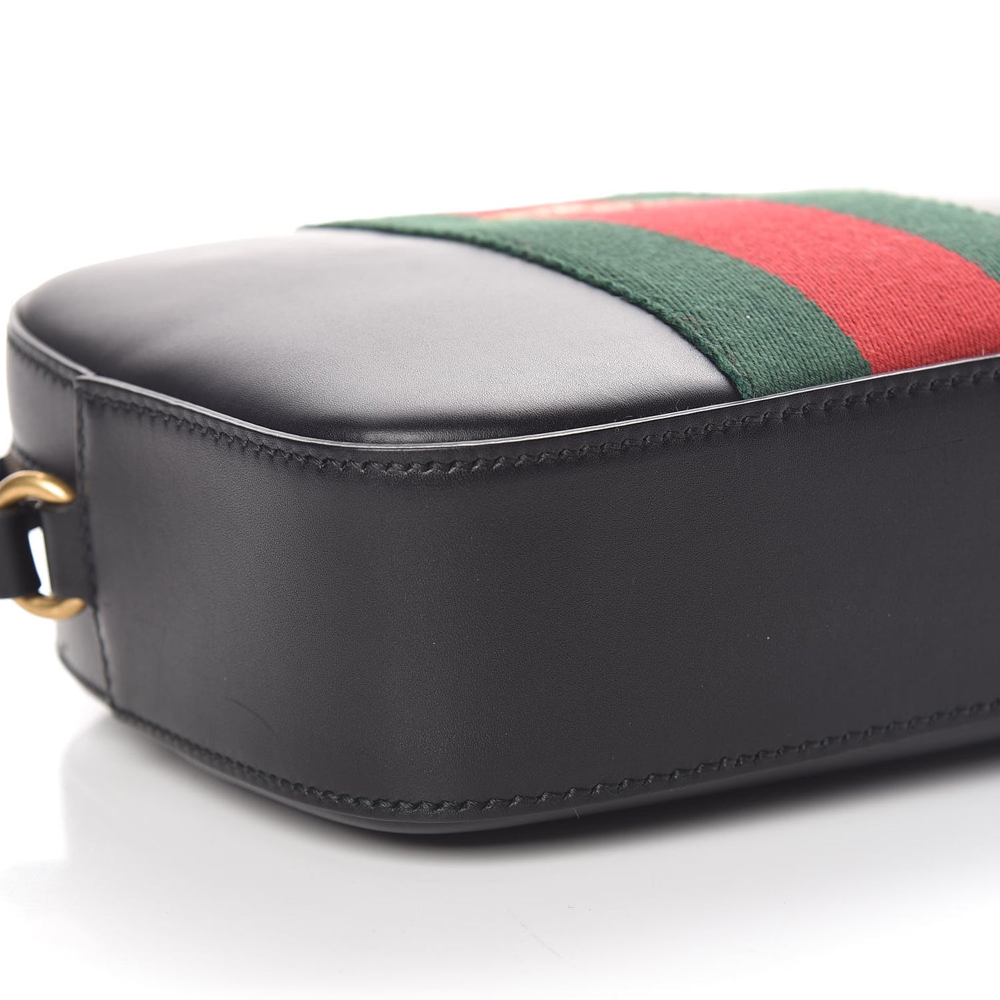 Calfskin Web Small Webby Bee Shoulder Bag Black