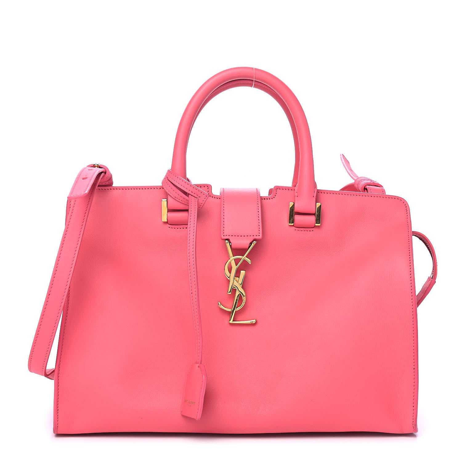 Saint Laurent Calfskin Small Monogram Cabas Coral 1 of 4