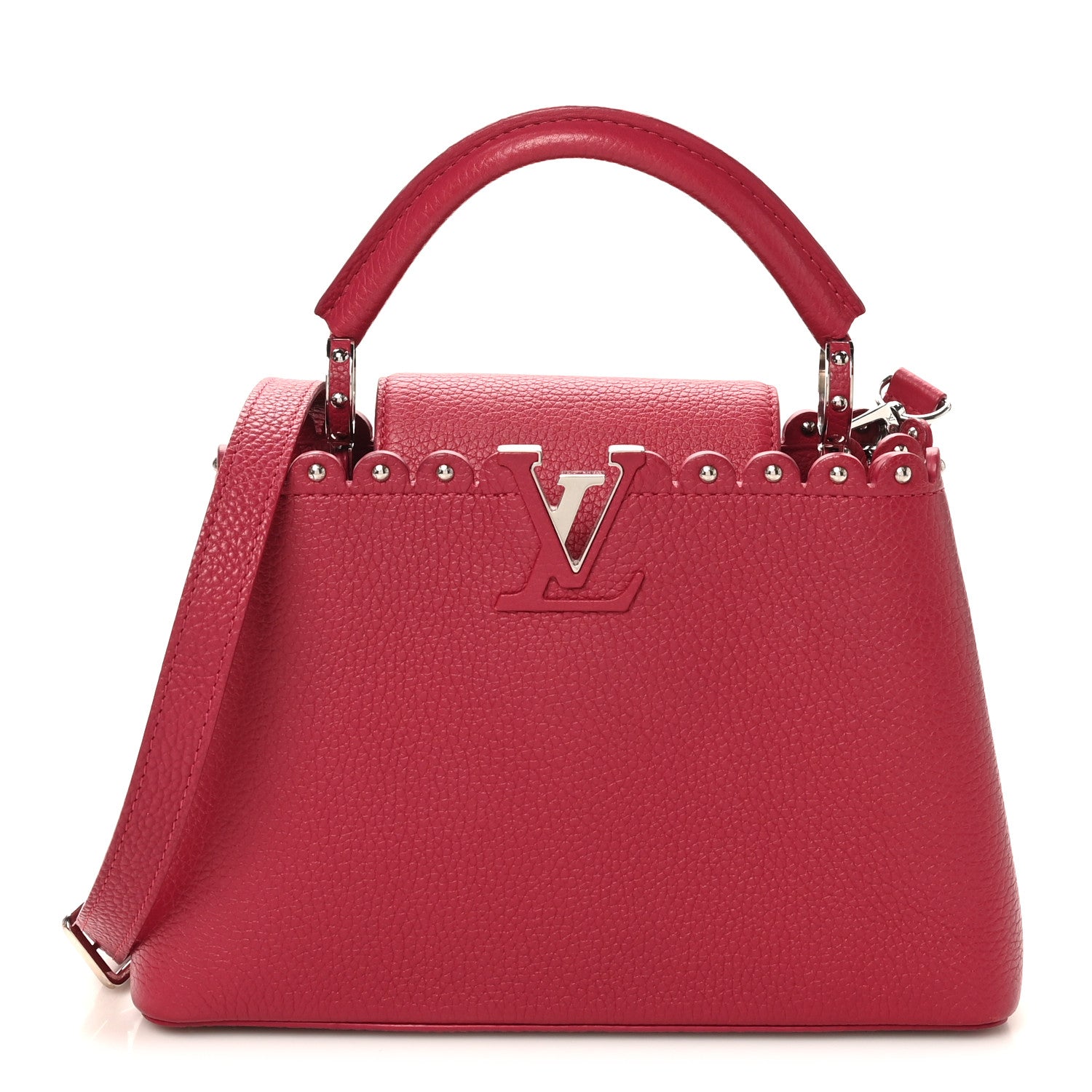 Louis Vuitton Taurillon Lace Croquets Capucines BB Groseille 1 of 9