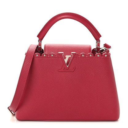 Louis Vuitton Taurillon Lace Croquets Capucines BB Groseille 1 of 9