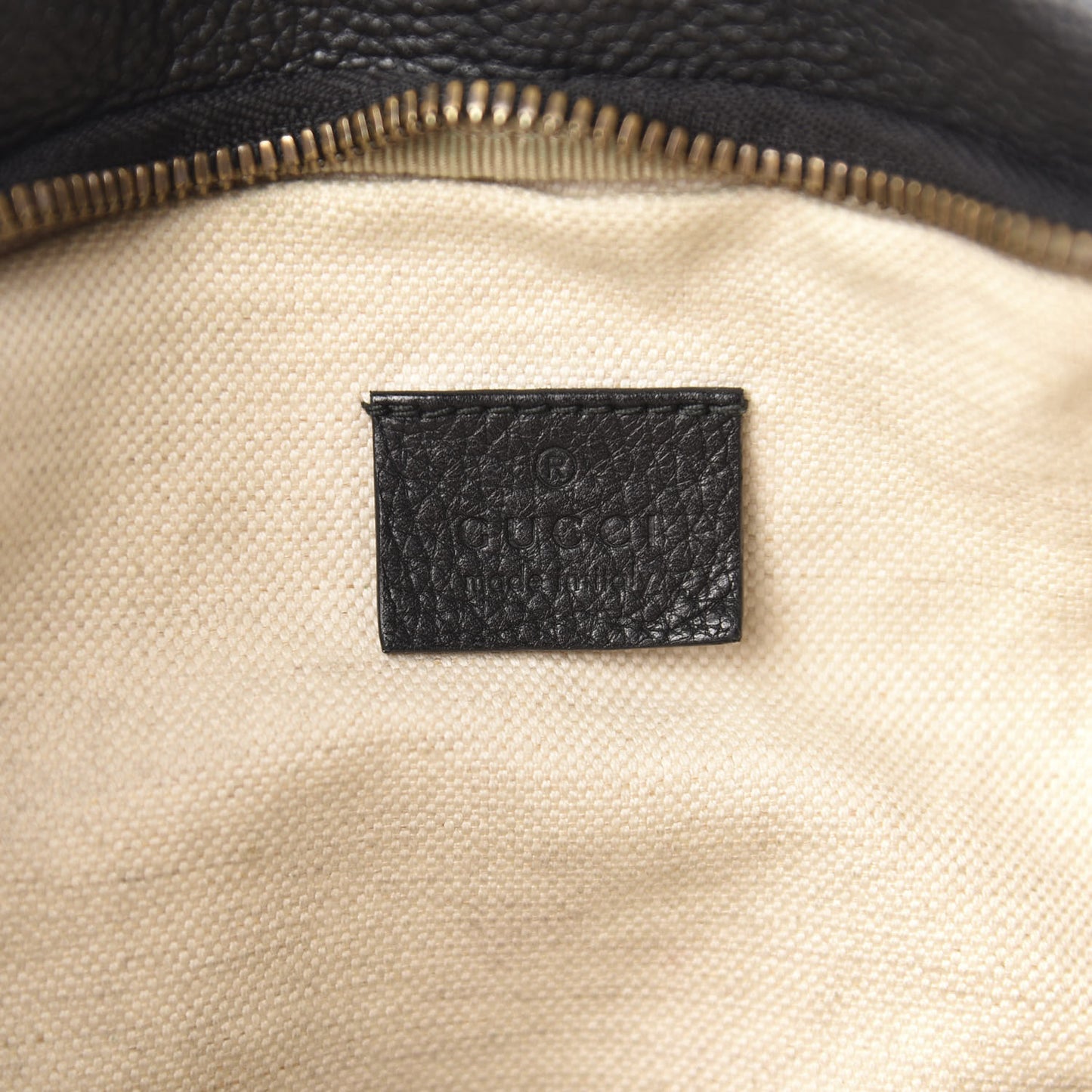 Grained Calfskin Logo Belt Bag Black