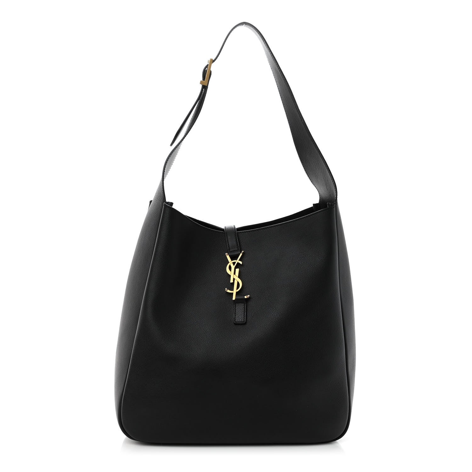 Saint Laurent Smooth Calfskin Large Le 5 A 7 Soft Hobo Black 1 of 8