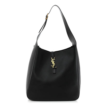 Saint Laurent Smooth Calfskin Large Le 5 A 7 Soft Hobo Black 1 of 8
