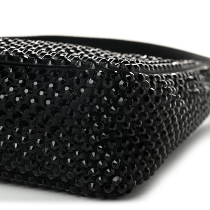 Prada Satin Crystal Mini Re-Edition 2000 Bag Black 10 of 11