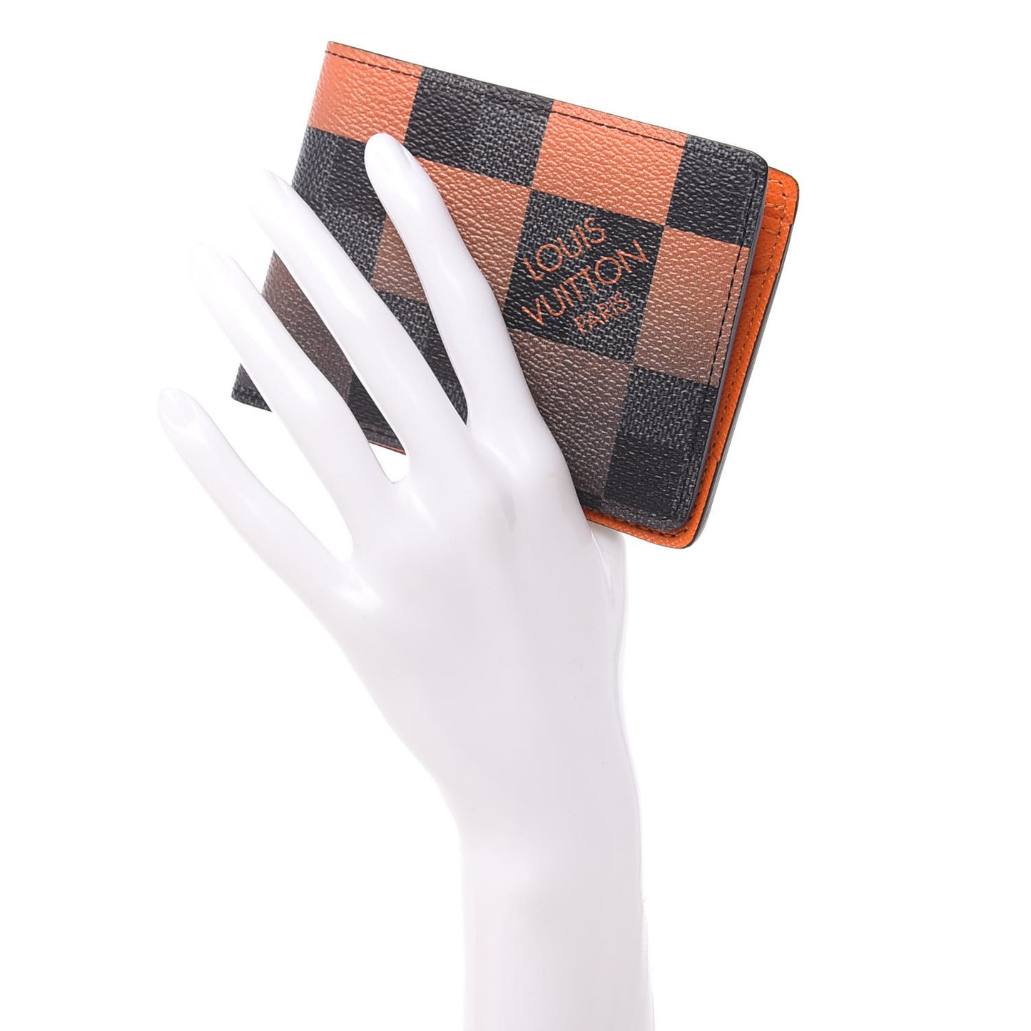 Damier Graphite Giant Orange Multiple Wallet