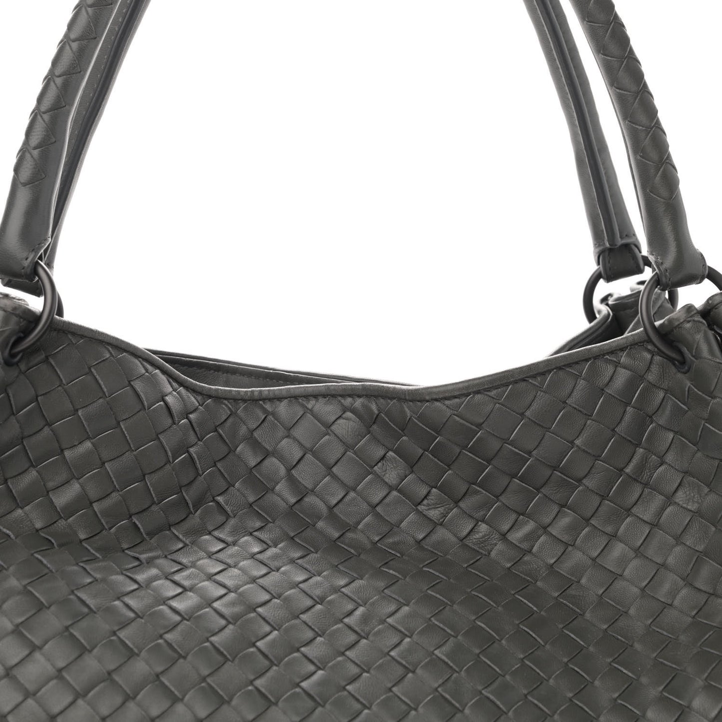 Nappa Intrecciato Parachute Bag Grey