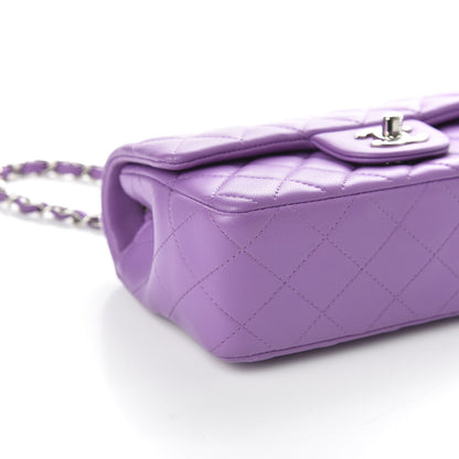 Chanel Lambskin Quilted Mini Rectangular Flap Purple 8 of 11