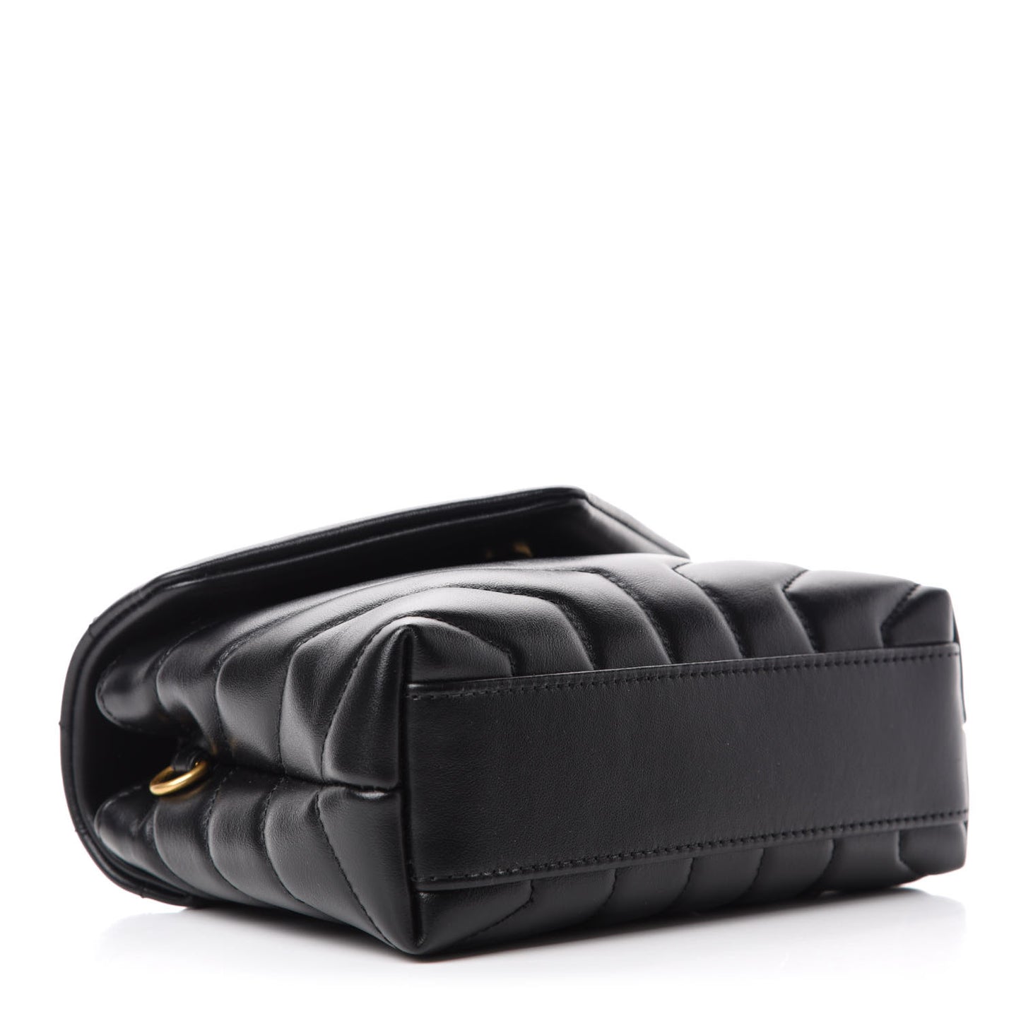 Calfskin Y Quilted Monogram Toy Loulou Crossbody Bag Black