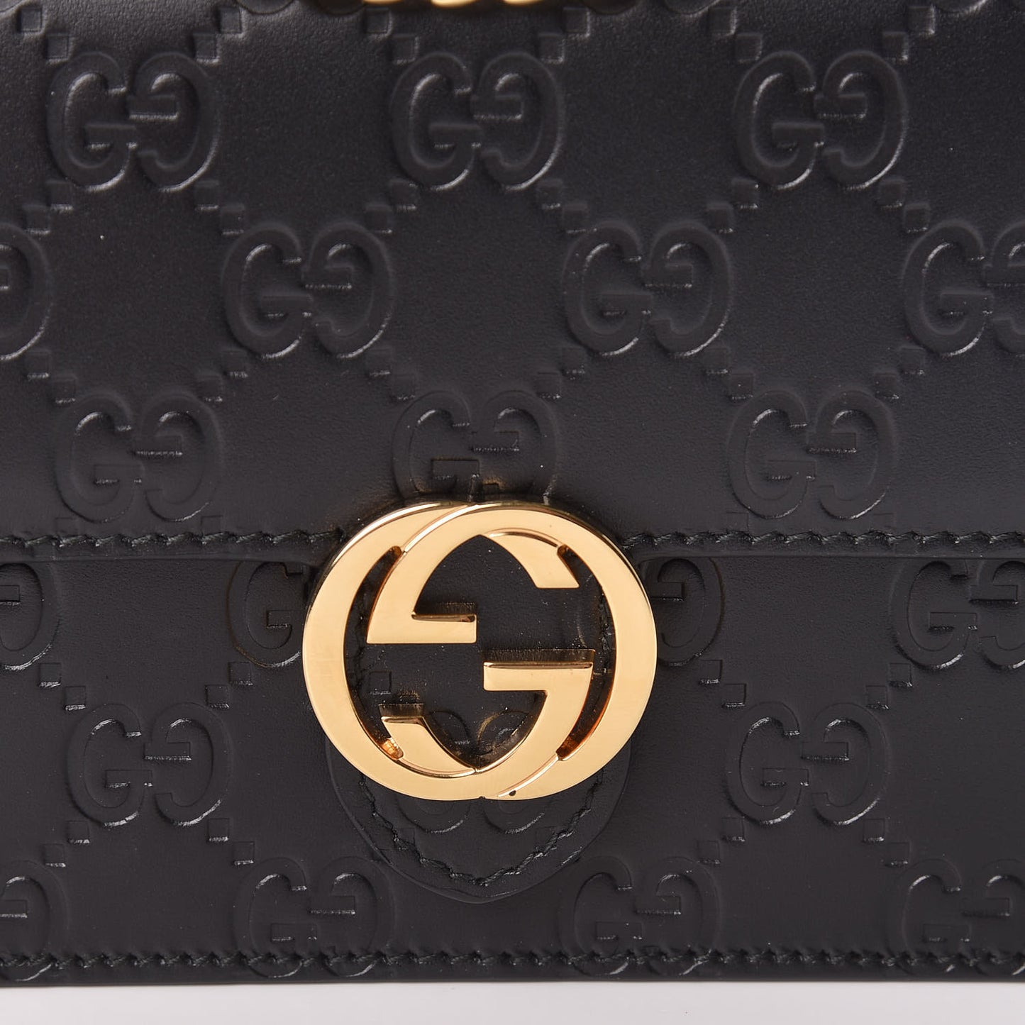 Guccissima Icon Chain Wallet Black