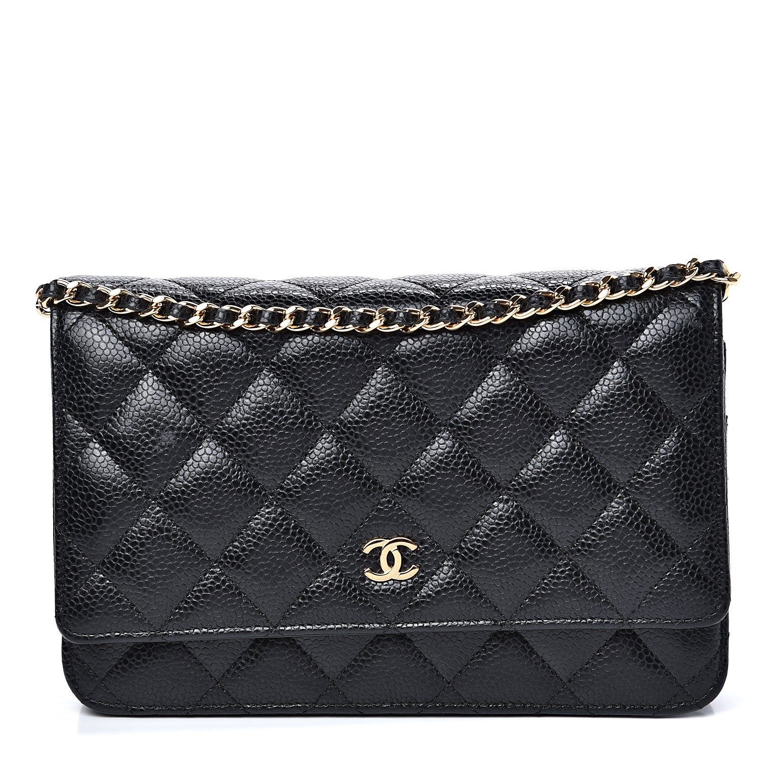 Chanel Caviar Quilted Wallet On Chain WOC Black 1 of 10