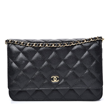 Chanel Caviar Quilted Wallet On Chain WOC Black 1 of 10