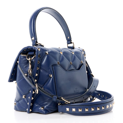 Valentino Garavani Nappa Medium Candystud Top Handle Bag Navy 3 of 11