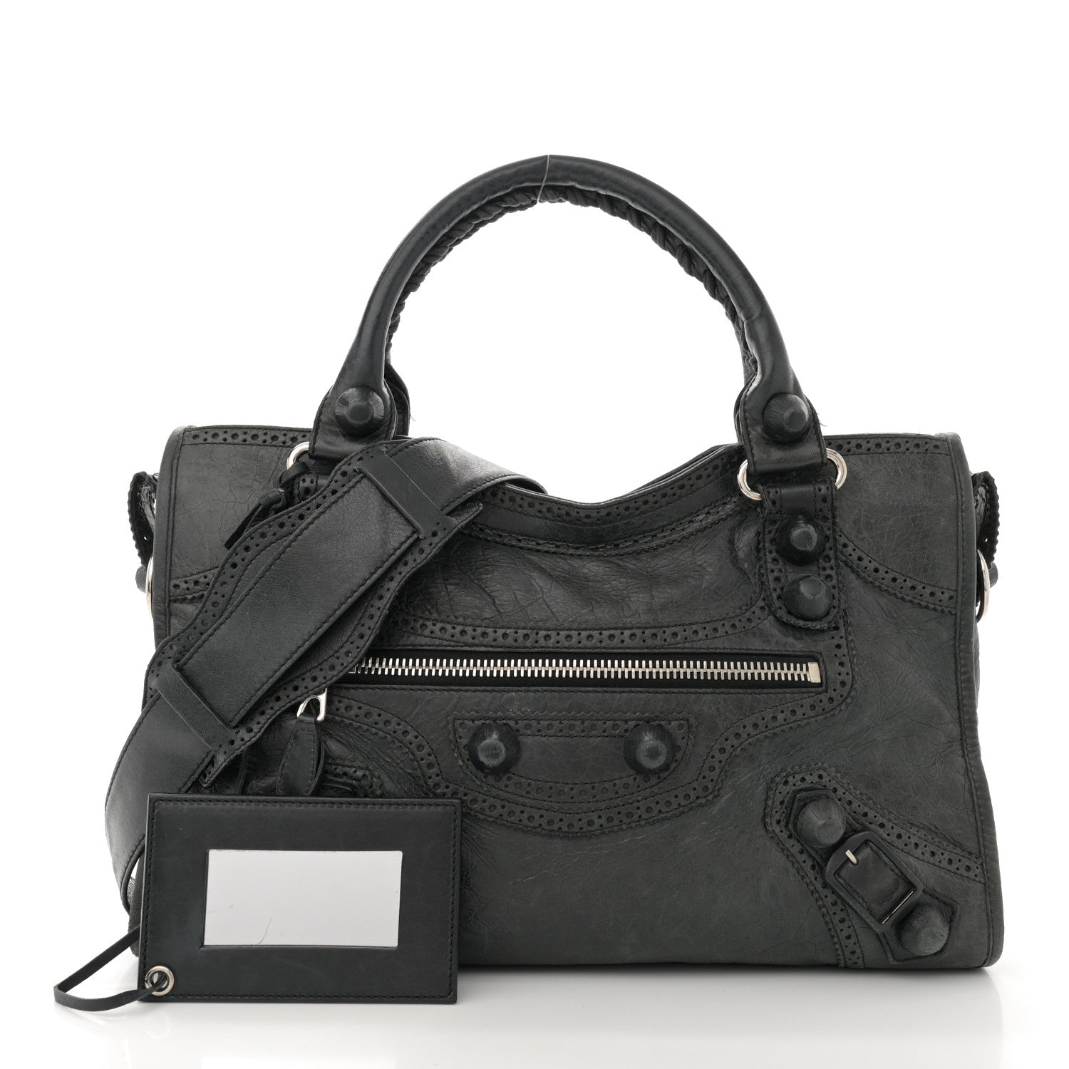 Balenciaga Agneau Giant Brogues Hardware City Anthracite 3 of 19