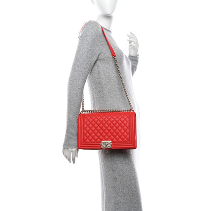 Chanel Calfskin Quilted New Medium Boy Flap Red 2 of 11