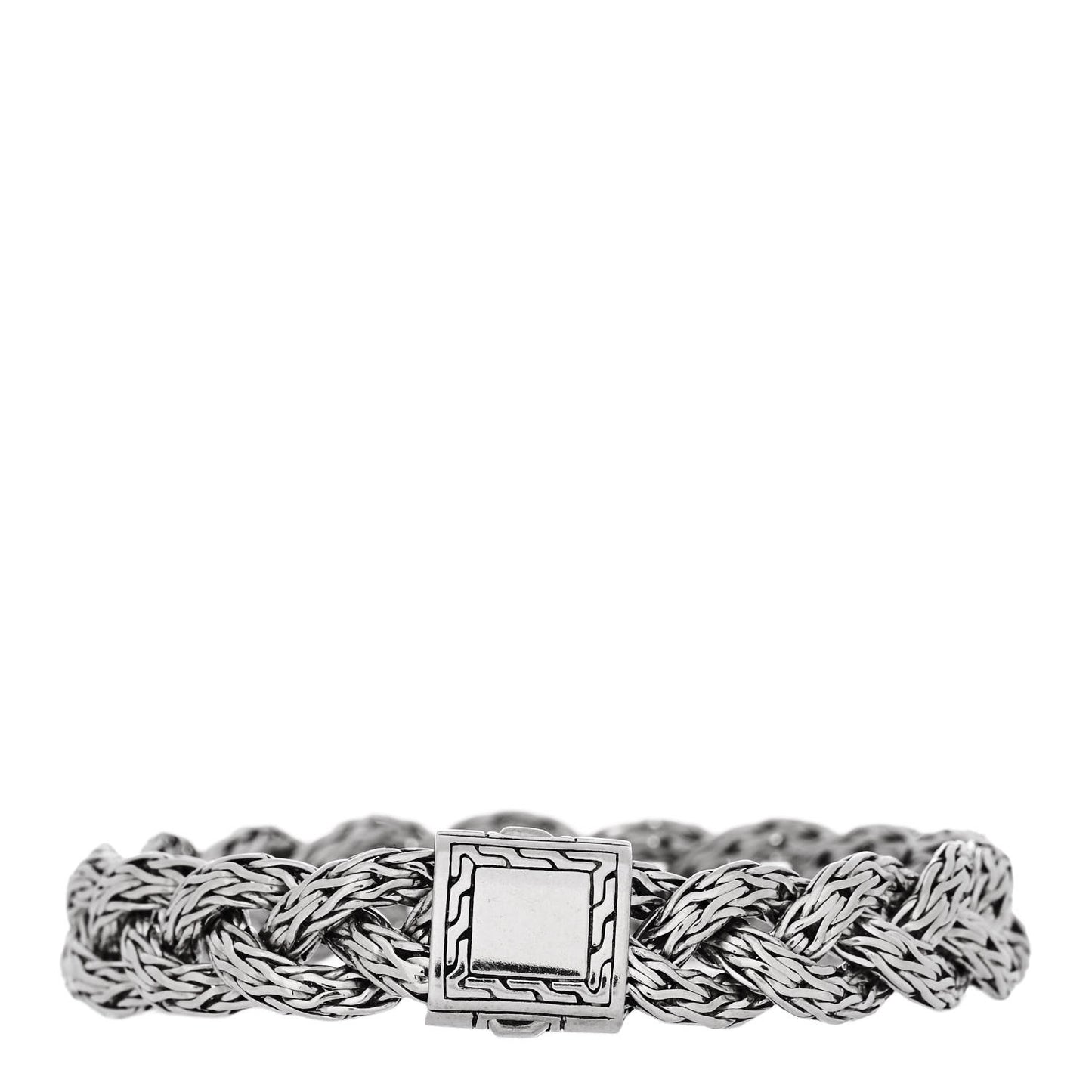 Sterling Silver Medium Braided Classic Chain Bracelet