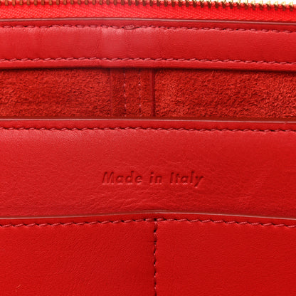 Celine Supple Natural Calfskin Tri-Fold Clutch Coquelicot 7 of 10