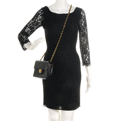 Chanel Lambskin Quilted Mini Square Flap Black 2 of 9