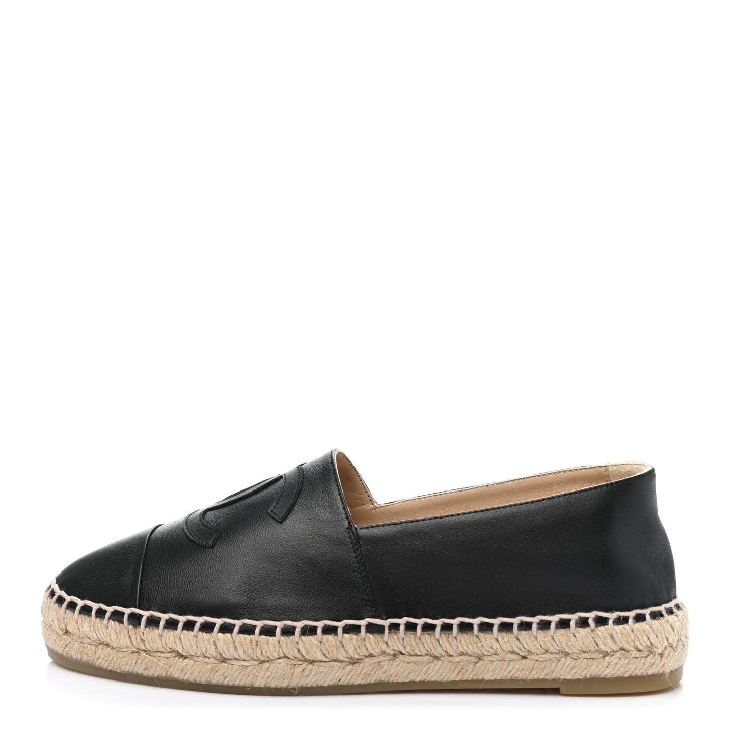 Lambskin CC Espadrilles 38 Black