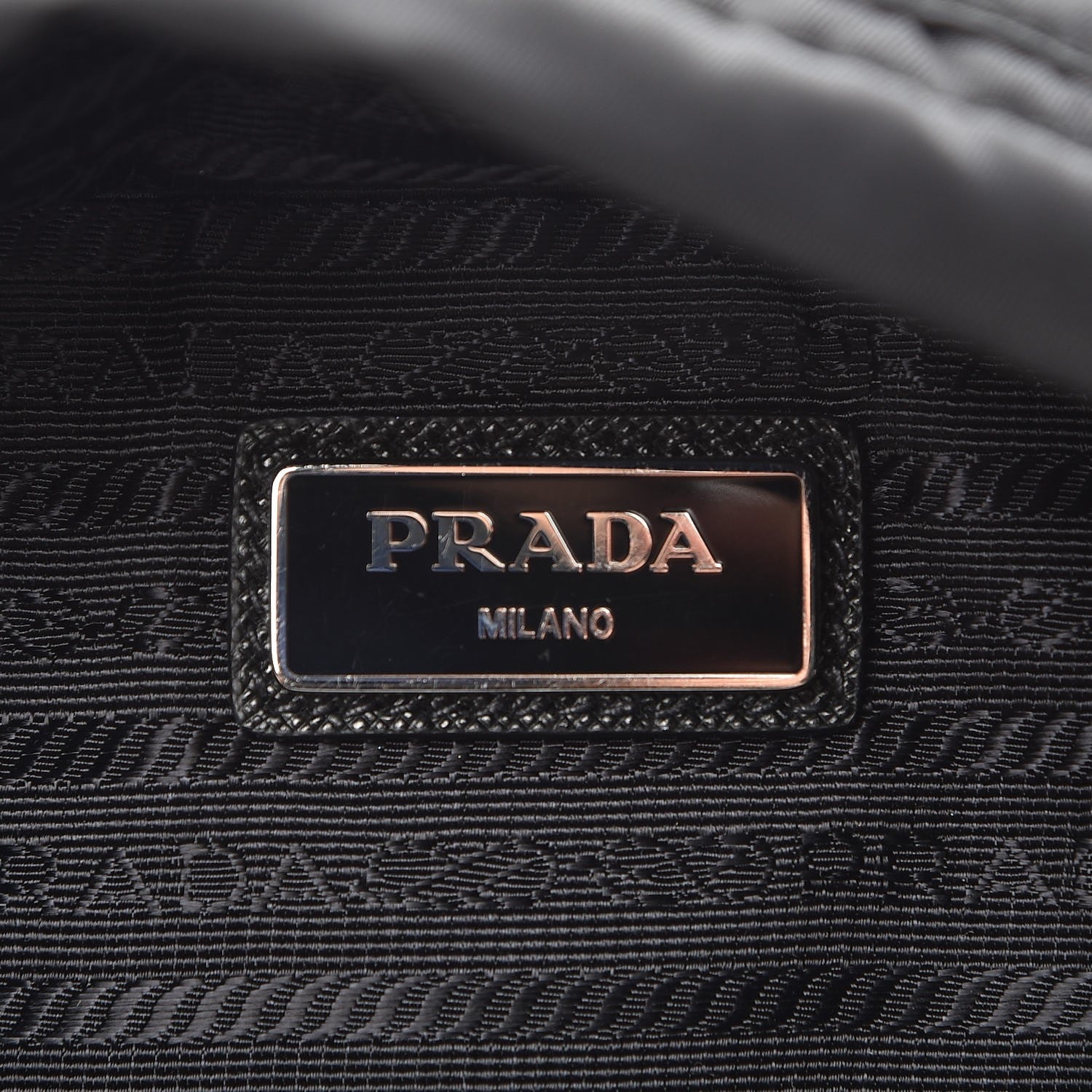 Prada Tessuto Nylon Saffiano Belt Bag Black 7 of 7