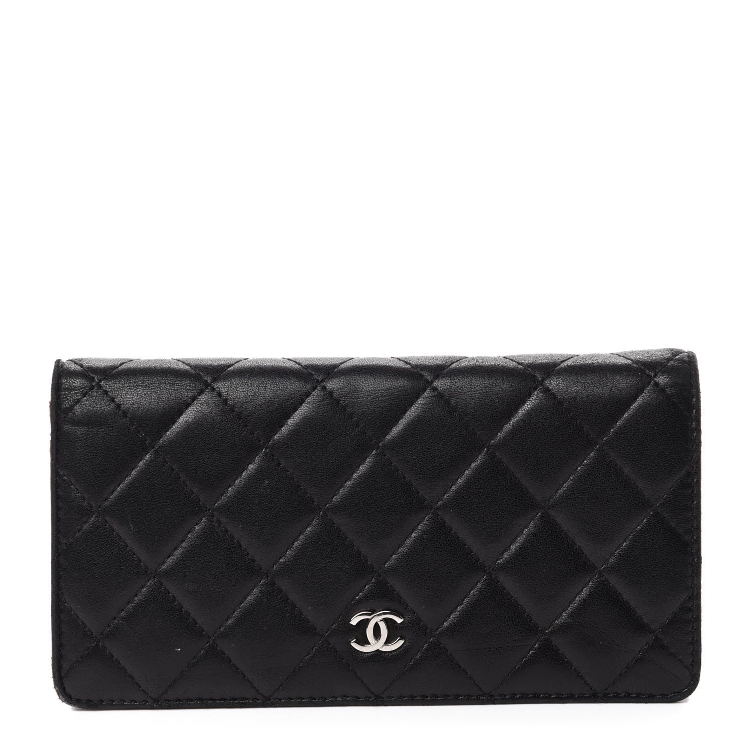Chanel Lambskin Quilted Yen Wallet Black 1 of 8