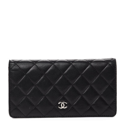 Chanel Lambskin Quilted Yen Wallet Black 1 of 8