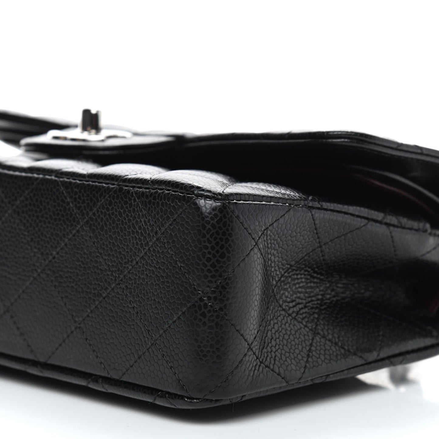 Caviar Quilted Small Double Flap Black