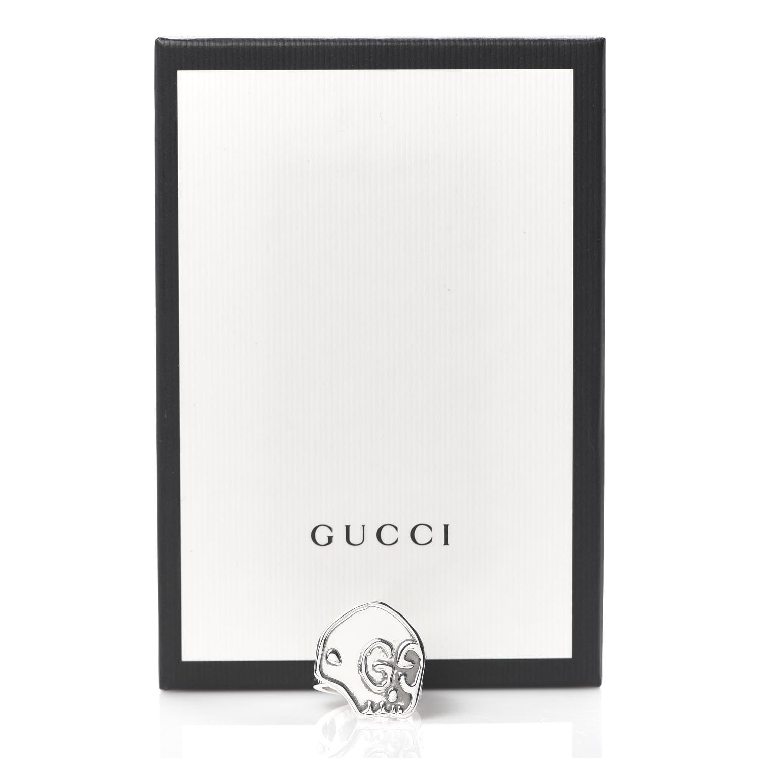 Gucci Sterling Silver GucciGhost Hamlet Skull Ring 60 9 7 of 7