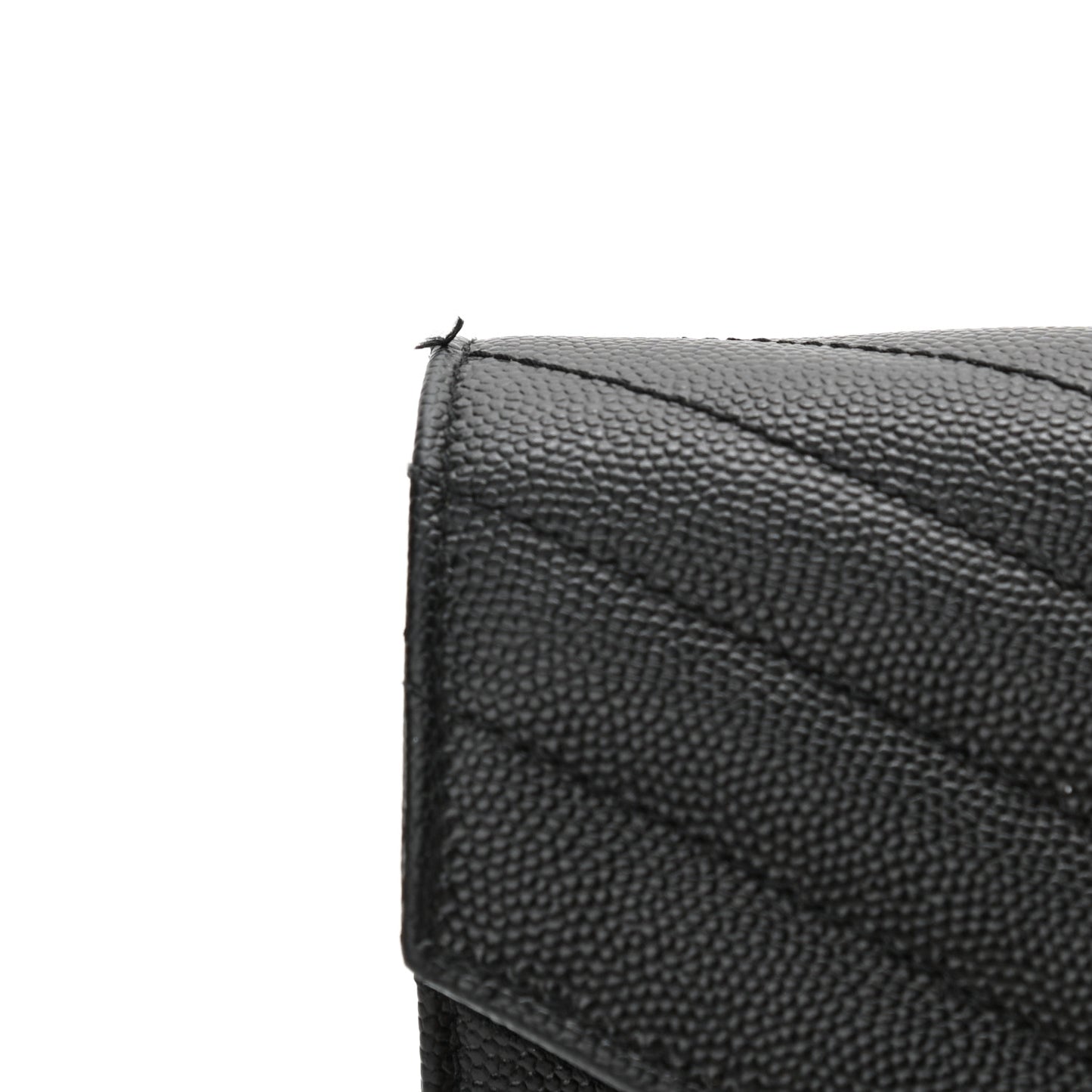 Grain De Poudre Matelasse Chevron Monogram Chain Wallet Black