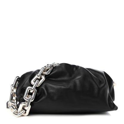 Bottega Veneta Calfskin The Pouch Chain Black 1 of 8