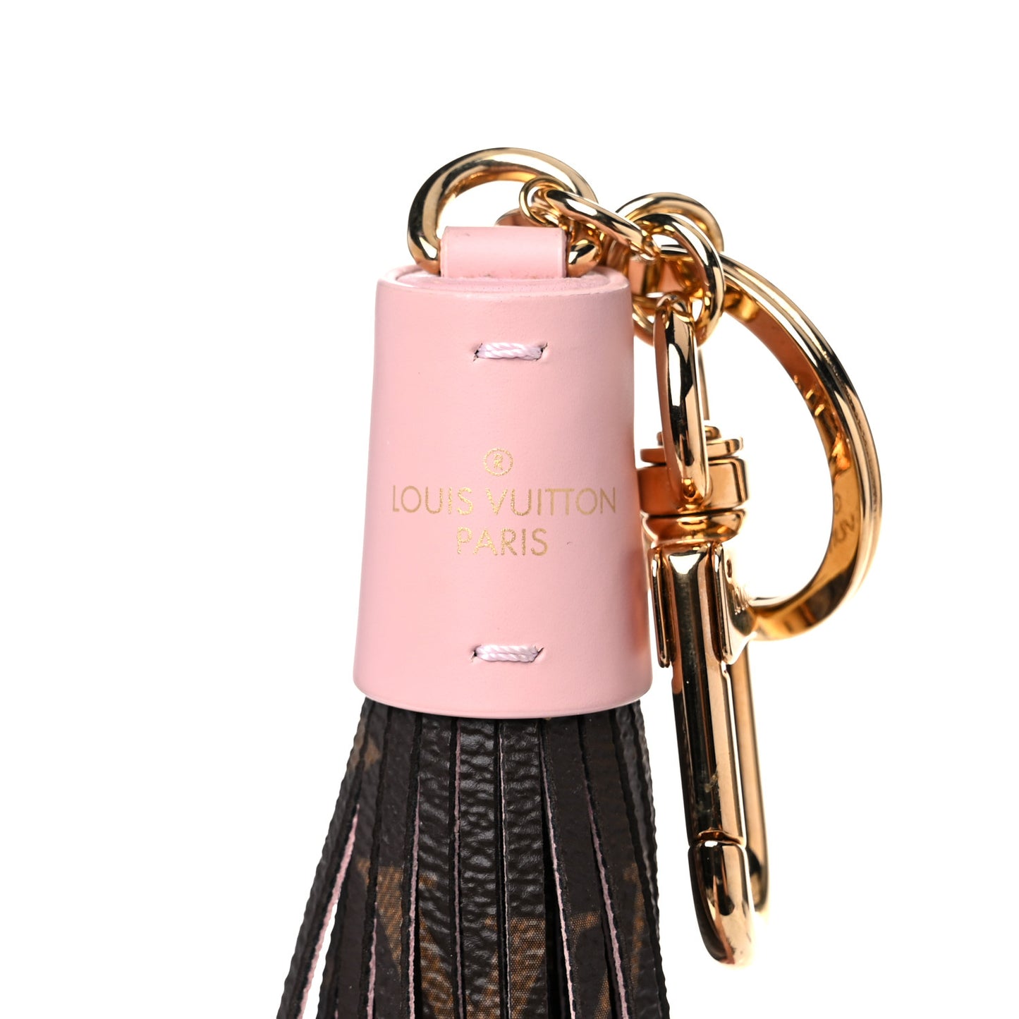 Monogram Tassel Bag Charm Pink
