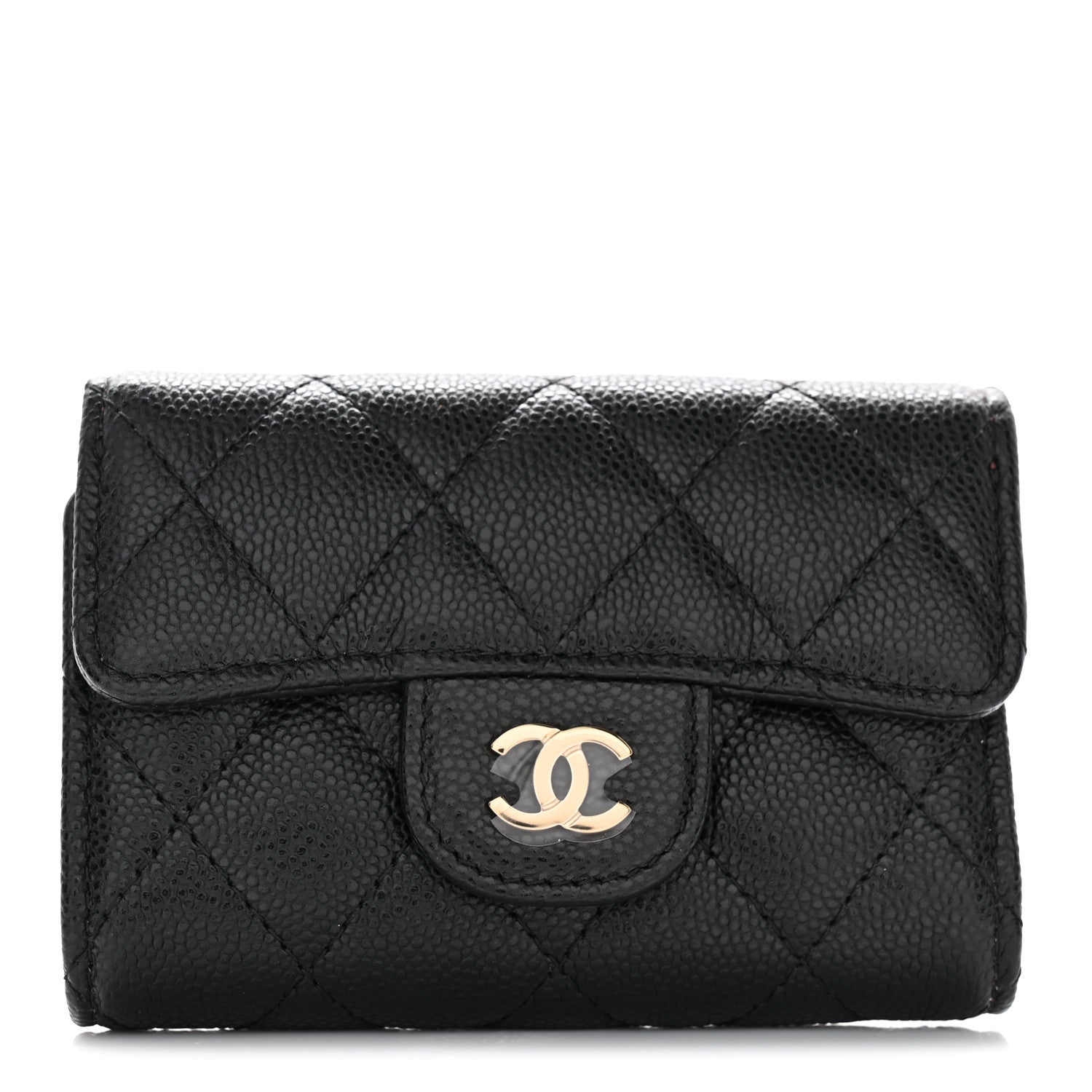 Chanel Caviar Quilted Classic 4 Key Holder Wallet Black 1 of 9