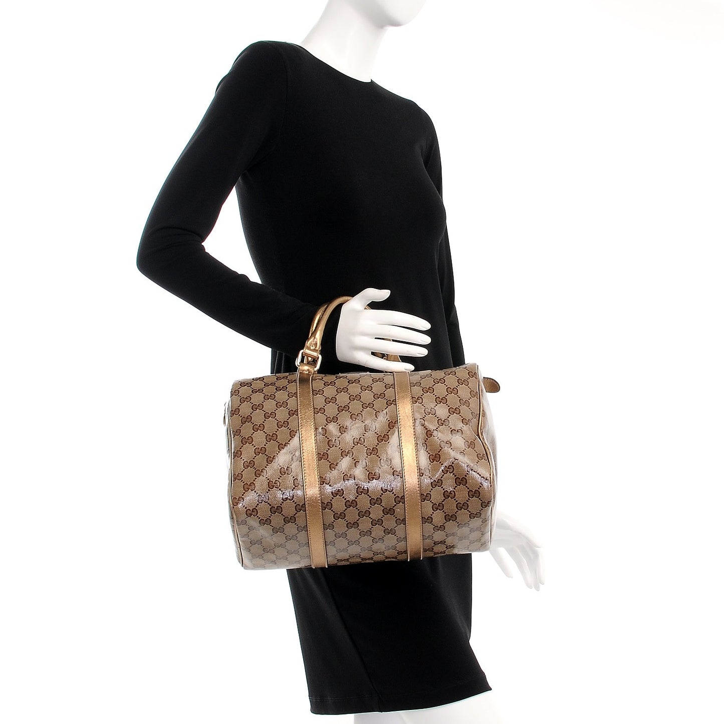 Crystal Monogram Medium Joy Boston Gold
