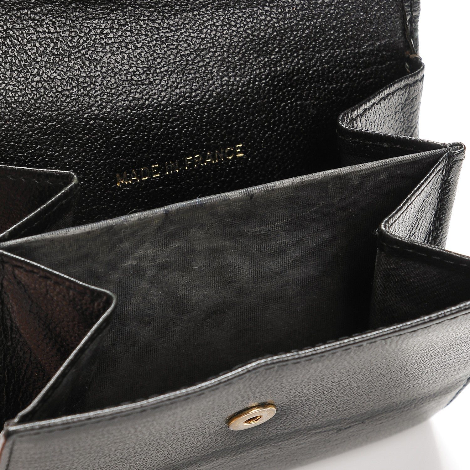 Chanel Goatskin Compact CC Flap Wallet Black 8 of 9
