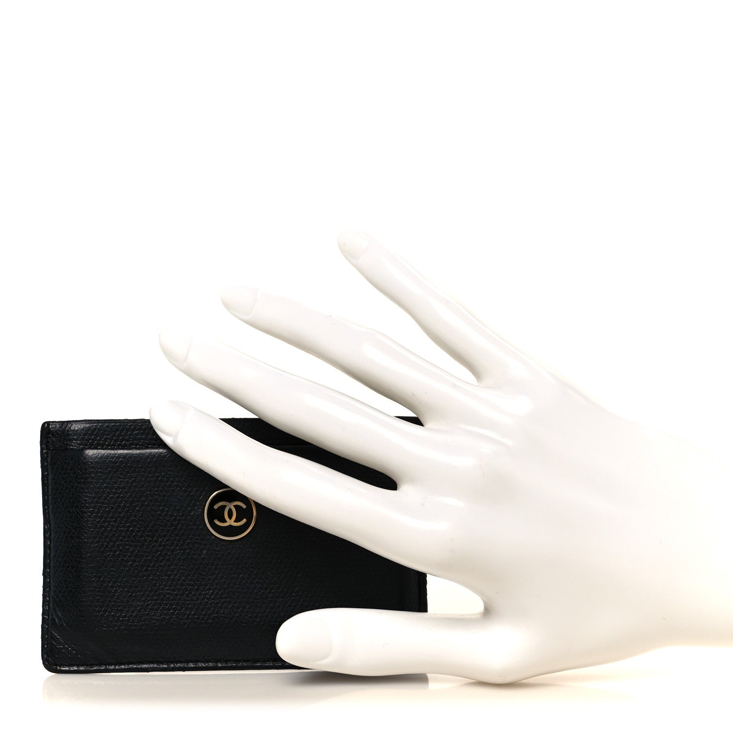 Chanel Calfskin Coco Button Card Holder Black 2 of 10
