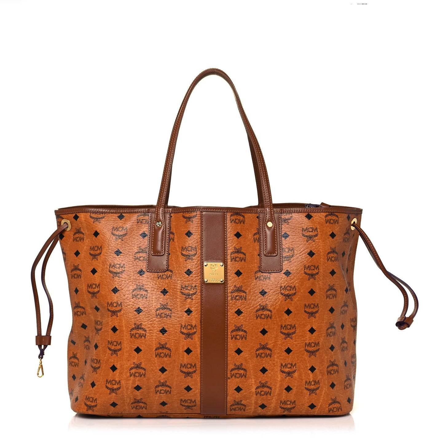 Visetos Large Liz Reversible Shopper Tote Cognac