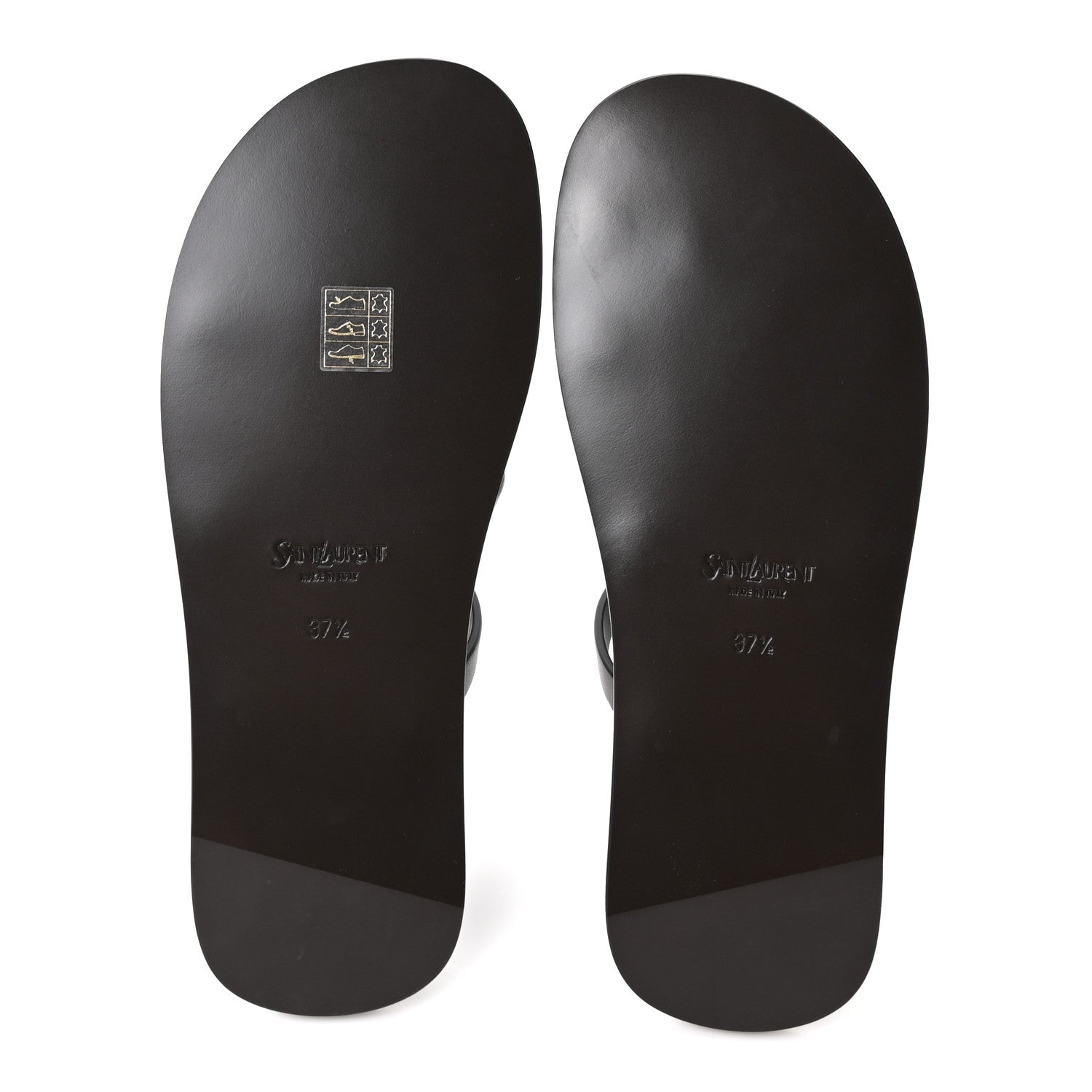Saint Laurent Calfskin Mens Culver Flat Sandals 37.5 Moro 6 of 9