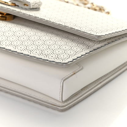 Salvatore Ferragamo Perforated Calfskin Ginny Bow Crossbody Bag White 8 of 10