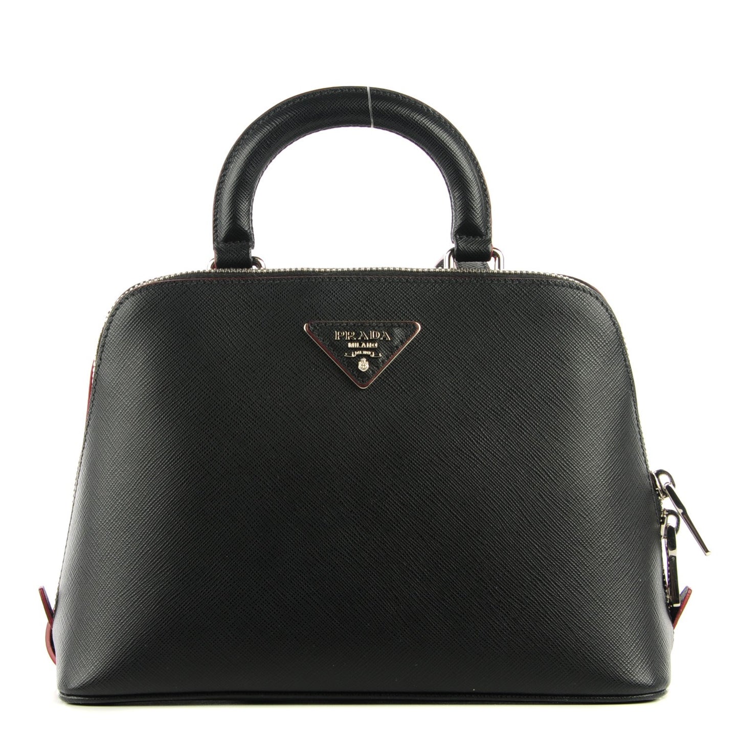 Saffiano Lux Promenade Backpack Black Rosso