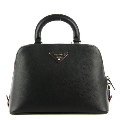 Prada Saffiano Lux Promenade Backpack Black Rosso 1 of 9